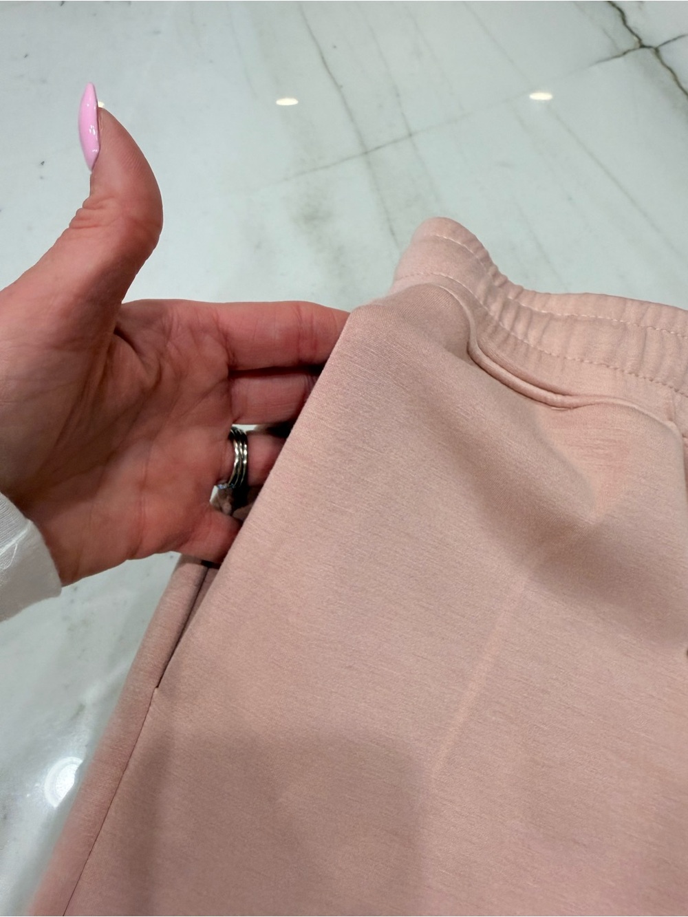 Sleeveless Mock Neck Wide-Leg Set in Blush Pink - Picture 9 of 12